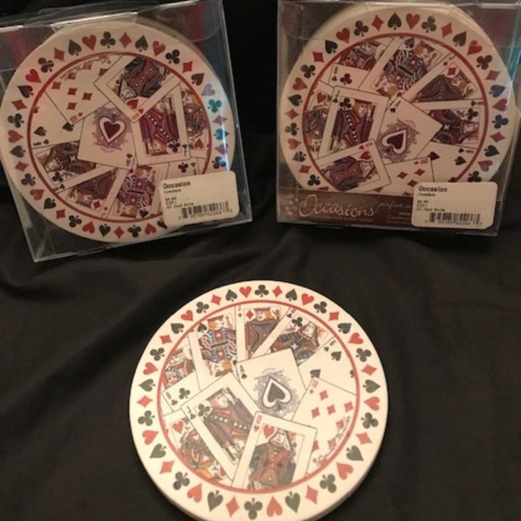 Games Playing Card Themed Coasters Poshmark